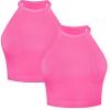 Hot Pink+hot Pink (Crop) 2 Pack