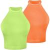 Neon Green+bright Orange (Waist Length) 2 Pack