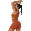 imageSunzel Butt Scrunch Seamless Shorts Womens 5 Inch Workout Shorts High Waist Stretch Booty Short for GymYogaRunningBikingCinnamon Stick