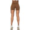 imageSunzel Butt Scrunch Seamless Shorts Womens 5 Inch Workout Shorts High Waist Stretch Booty Short for GymYogaRunningBikingDark Brown
