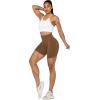 imageSunzel Butt Scrunch Seamless Shorts Womens 5 Inch Workout Shorts High Waist Stretch Booty Short for GymYogaRunningBikingDark Brown