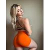 imageSunzel Butt Scrunch Seamless Shorts Womens 5 Inch Workout Shorts High Waist Stretch Booty Short for GymYogaRunningBikingOrange Tiger