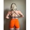 imageSunzel Butt Scrunch Seamless Shorts Womens 5 Inch Workout Shorts High Waist Stretch Booty Short for GymYogaRunningBikingOrange Tiger
