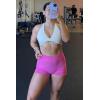 imageSunzel Butt Scrunch Seamless Shorts Womens 5 Inch Workout Shorts High Waist Stretch Booty Short for GymYogaRunningBikingPink