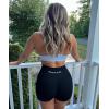 imageSunzel Butt Scrunch Seamless Shorts Womens 5 Inch Workout Shorts High Waist Stretch Booty Short for GymYogaRunningBikingSolid Black