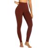 imageSunzel Womens Workout Leggings with High Waist Tummy ControlWine Red