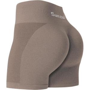 imageSunzel Butt Scrunch Seamless Shorts Womens 5 Inch Workout Shorts High Waist Stretch Booty Short for GymYogaRunningBikingCoffee