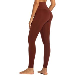 imageSunzel Womens Workout Leggings with High Waist Tummy ControlWine Red
