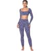 imageSunzel Sunzfly Invisible Butt Scrunch Workout Leggings for Women Butt Lifting High Waisted Gym Yoga Pants with Tummy ControlLeopard Periwinkle