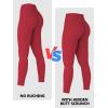 imageSunzel Sunzfly Invisible Butt Scrunch Workout Leggings for Women Butt Lifting High Waisted Gym Yoga Pants with Tummy ControlScarlet Red