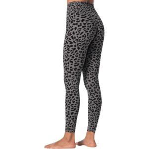 imageSunzel Sunzfly Invisible Butt Scrunch Workout Leggings for Women Butt Lifting High Waisted Gym Yoga Pants with Tummy ControlLeopard Charcoal Gray