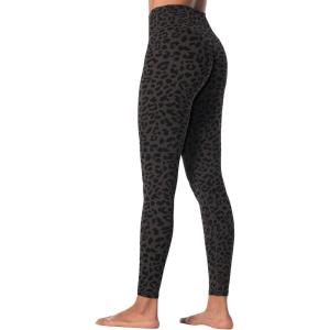 imageSunzel Sunzfly Invisible Butt Scrunch Workout Leggings for Women Butt Lifting High Waisted Gym Yoga Pants with Tummy ControlLeopard Seal Brown