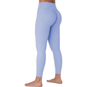 imageSunzel Sunzfly Invisible Butt Scrunch Workout Leggings for Women Butt Lifting High Waisted Gym Yoga Pants with Tummy ControlLight Blue