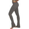 imageSunzel Butterflycra High Waist Mini Flared Leggings for Women Tummy Control Casual Flare Yoga Pants for Yoga Workout GymDeep Brown