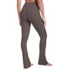 imageSunzel Butterflycra High Waist Mini Flared Leggings for Women Tummy Control Casual Flare Yoga Pants for Yoga Workout GymDeep Brown