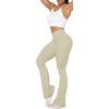 imageSunzel Flare Leggings Crossover Yoga Pants with Tummy Control HighWaisted and Wide LegApricot