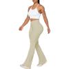 imageSunzel Flare Leggings Crossover Yoga Pants with Tummy Control HighWaisted and Wide LegApricot