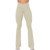 imageSunzel Flare Leggings Crossover Yoga Pants with Tummy Control HighWaisted and Wide LegApricot