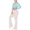 imageSunzel Flare Leggings Crossover Yoga Pants with Tummy Control HighWaisted and Wide LegBeige