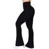 imageSunzel Flare Leggings Crossover Yoga Pants with Tummy Control HighWaisted and Wide LegBlack