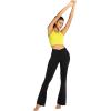 imageSunzel Flare Leggings Crossover Yoga Pants with Tummy Control HighWaisted and Wide LegBlack