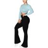 imageSunzel Flare Leggings Crossover Yoga Pants with Tummy Control HighWaisted and Wide LegBlack