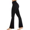 imageSunzel Flare Leggings Crossover Yoga Pants with Tummy Control HighWaisted and Wide LegBlack