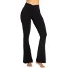 imageSunzel Flare Leggings Crossover Yoga Pants with Tummy Control HighWaisted and Wide LegBlack