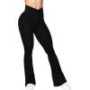 imageSunzel Flare Leggings Crossover Yoga Pants with Tummy Control HighWaisted and Wide LegBlack