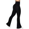 imageSunzel Flare Leggings Crossover Yoga Pants with Tummy Control HighWaisted and Wide LegBlack