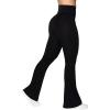 imageSunzel Flare Leggings Crossover Yoga Pants with Tummy Control HighWaisted and Wide LegBlack