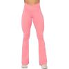 imageSunzel Flare Leggings Crossover Yoga Pants with Tummy Control HighWaisted and Wide LegBubble Pink
