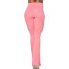 imageSunzel Flare Leggings Crossover Yoga Pants with Tummy Control HighWaisted and Wide LegBubble Pink