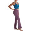 imageSunzel Flare Leggings Crossover Yoga Pants with Tummy Control HighWaisted and Wide LegBurgendy