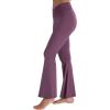 imageSunzel Flare Leggings Crossover Yoga Pants with Tummy Control HighWaisted and Wide LegBurgendy
