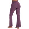 imageSunzel Flare Leggings Crossover Yoga Pants with Tummy Control HighWaisted and Wide LegBurgendy