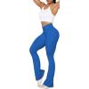 imageSunzel Flare Leggings Crossover Yoga Pants with Tummy Control HighWaisted and Wide LegClassic Blue