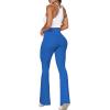 imageSunzel Flare Leggings Crossover Yoga Pants with Tummy Control HighWaisted and Wide LegClassic Blue