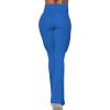 imageSunzel Flare Leggings Crossover Yoga Pants with Tummy Control HighWaisted and Wide LegClassic Blue