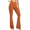 imageSunzel Flare Leggings Crossover Yoga Pants with Tummy Control HighWaisted and Wide LegCoffee