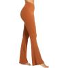 imageSunzel Flare Leggings Crossover Yoga Pants with Tummy Control HighWaisted and Wide LegCoffee