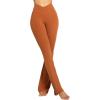 imageSunzel Flare Leggings Crossover Yoga Pants with Tummy Control HighWaisted and Wide LegCoffee