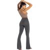 imageSunzel Flare Leggings Crossover Yoga Pants with Tummy Control HighWaisted and Wide LegDark Grey