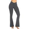 imageSunzel Flare Leggings Crossover Yoga Pants with Tummy Control HighWaisted and Wide LegDark Grey