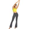imageSunzel Flare Leggings Crossover Yoga Pants with Tummy Control HighWaisted and Wide LegDark Grey