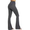 imageSunzel Flare Leggings Crossover Yoga Pants with Tummy Control HighWaisted and Wide LegDark Grey