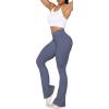 imageSunzel Flare Leggings Crossover Yoga Pants with Tummy Control HighWaisted and Wide LegDeep Sea Blue