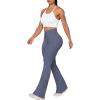 imageSunzel Flare Leggings Crossover Yoga Pants with Tummy Control HighWaisted and Wide LegDeep Sea Blue
