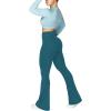 imageSunzel Flare Leggings Crossover Yoga Pants with Tummy Control HighWaisted and Wide LegDeep Teal