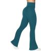 imageSunzel Flare Leggings Crossover Yoga Pants with Tummy Control HighWaisted and Wide LegDeep Teal